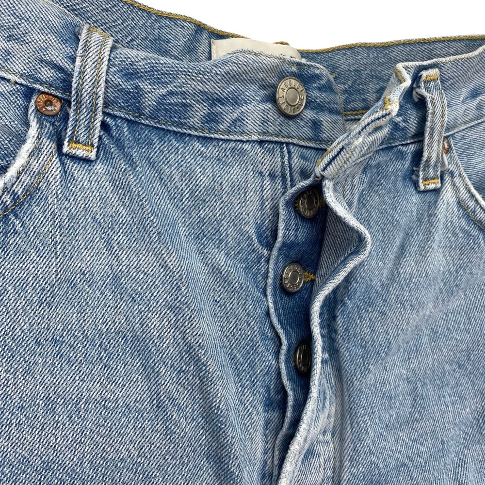 Agolde Parker Long Denim Jean Shorts - Picture 5 of 8